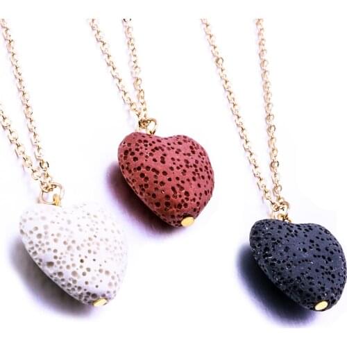 Gold Color Colorful Starfish Lava Stone Necklace Diy Aromatherapy Essential Oil Diffuser Necklace For Women Jewelry