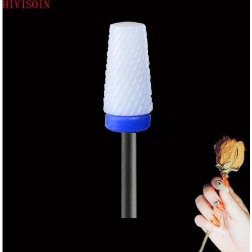 1 Pcs/Lot White Ceramic Nail Drill Bit - Large Tapered Bit - M (0124.060)