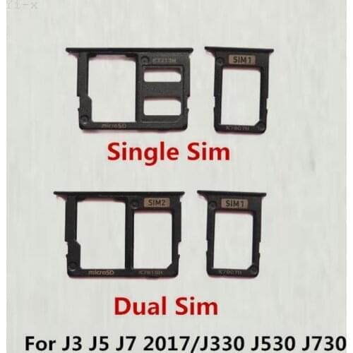 10pcs/lot Sim Card Tray Holder Slot For Samsung J3 J5 J7 2017 J330 J530 J730