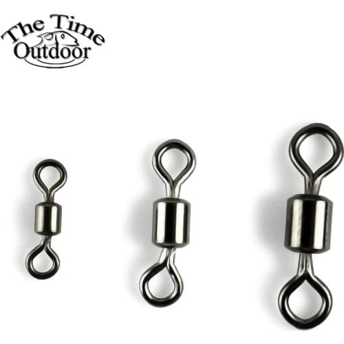 100pcs Fishing Swivels Rolling Swivel Connector Rolling Swivel with size 4# Ball Bearing Solid Rings Sea Fishing Accessories