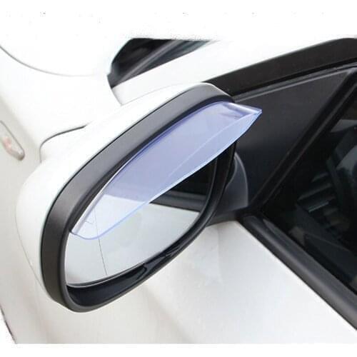 2pcs PVC Car Back Mirror Eyebrow Rain Cover sticker For Land Rover LR4 LR2 Evoque entdeckung 2 3 4 freelander 1