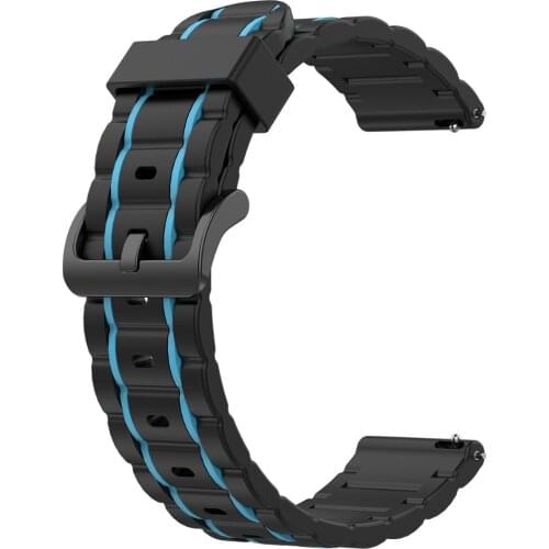 22mm Replacement Strap For Samsung Galaxy Watch 3 45MM/Galaxy Watch Silicone Strap Fashion Sport Two Color Wristbands