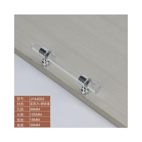 3.75" 5" 6.3" Dresser Pulls Drawer Handle Acrylic Clear Silver Dresser Pulls Kitchen Cabinet Door Handle Pull Knob Hardware