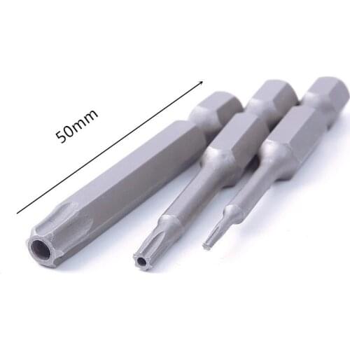 50mm 1/4 Inch Hex Torx Head Screw Driver Bits T5-T40 12 Sizes High Quality US S2 Alloy Steel Torx Screwdriver Bit