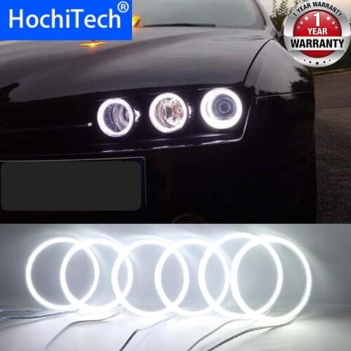 6pcs Super Bright white color 3528 SMD led Angel Eyes kit daytime running light DRL for Alfa Romeo 159 2005-2011 Car Styling