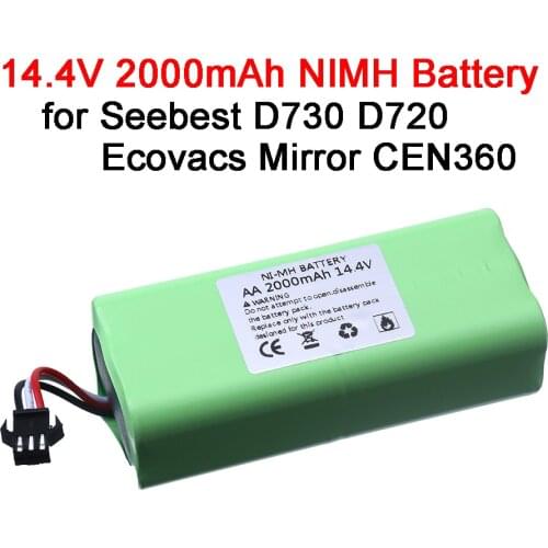 14.4V 2000mah NIMH battery for Seebest D730 Seebest D720 and Ecovacs Mirror CEN360 Vacuum Cleaner replacement battery parts