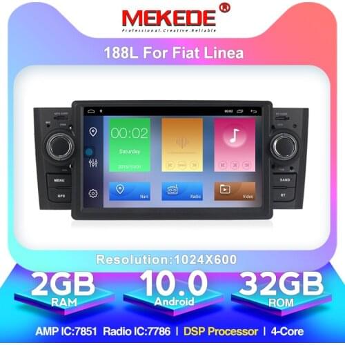 Car Multimedia player GPS Android8.1 Android9.1 Car Radio 1 Din DVD For Fiat/Grande/Punto/Linea 2007-2012 Radio FM steering