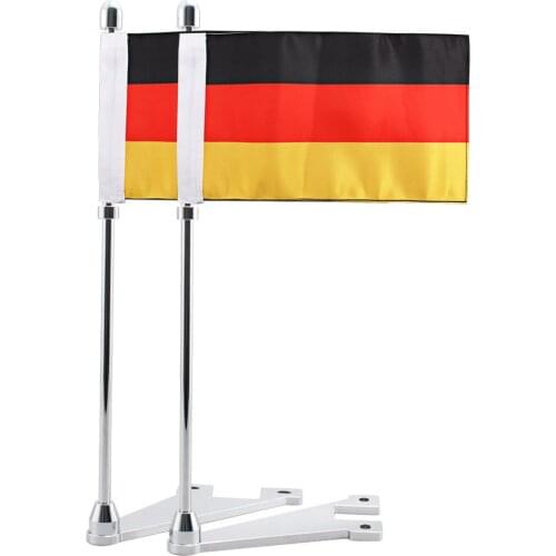 German Flag Luggage Rack Mounting Flag Pole Motorcycle Decorative Accessories For Harley Touring Road King Ultra Limited 14-19