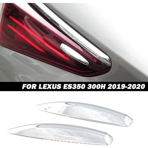 Car Styling Chrome Rear Tail Light Lamp Cover Trim Strips Eyebrow Eyelid Decoration Protector for Lexus ES350 300h 2019-2020