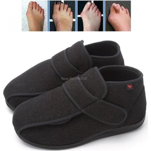 Diabetic Thumb Eversion Deformation Adjustable Fat Feet Flat Shoes for Men Corrector Therapy Braces Supports