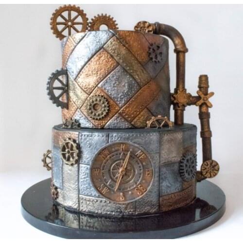 Compass & Steam Punk Molds Fondant Cake Decor Tools Silicone Molds Sugarcrafts Chocolate Baking Tools For Cakes Gumpaste Form