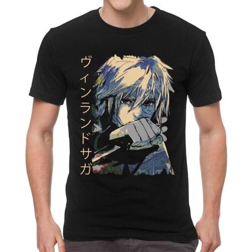 Vinland Saga T-shirt Men Graphic T Shirt Short Sleeve Thorfinn Karlsefni Manga Anime Tshirt 100% Cotton Tees Top Clothes