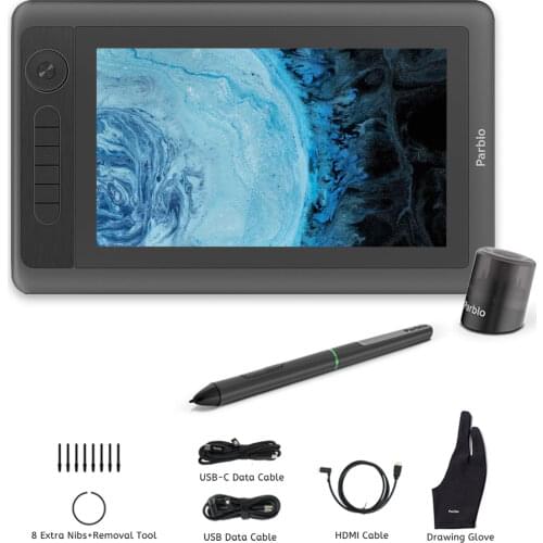 Parblo Coast12 Pro 11.6 Inches Graphics Tablet Drawing Tablet Monitor Display Animation Digital Art with Tilt 8192 Pressure