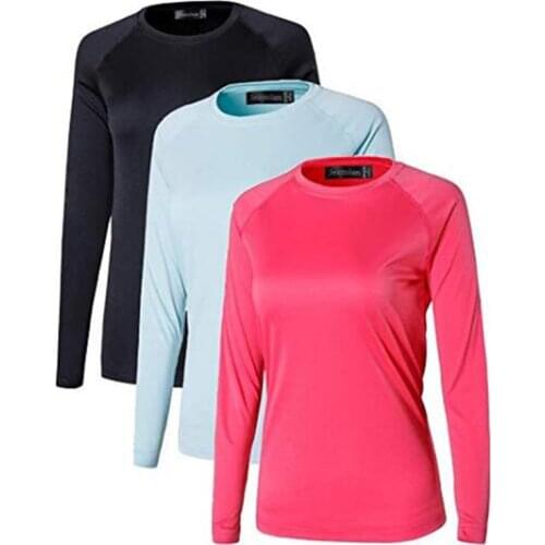 Jeansian 3 Pack Womens UPF50 + UV Outdoor Sport Tee Shirt T-Shirt Tshirt Long Sleeve Beach Summer SWT246 PackD