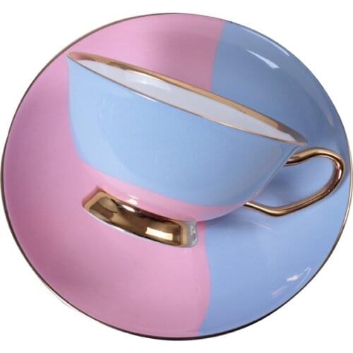 European-style Bone China Candy Coffee Cup Set Retro Ceramic Afternoon Tea Cup Saucer Spoon Coffee Shop Shop High-end Gifts