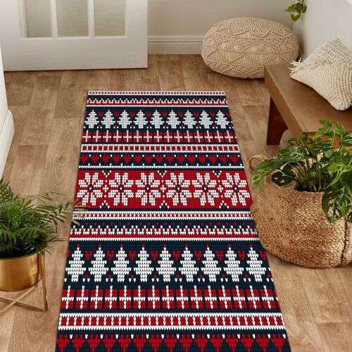 Red white color ethnic Christmas patterned carpet modern carpet living room carpet free shipping soft textured carpet