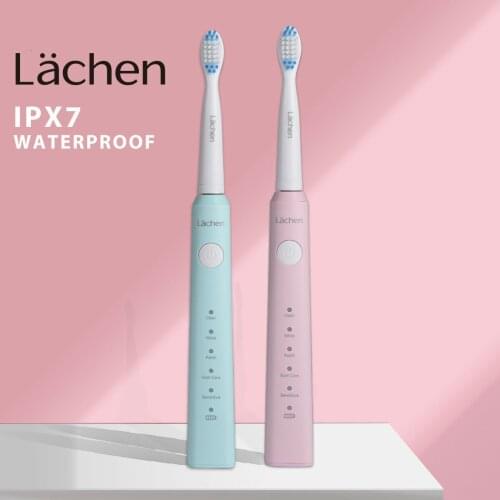 Lachen Sonic 2 Min Smart Timer ST017 Electric Toothbrush Rechargeable Brush Head with 2 brusheads Gift free ship droshipping