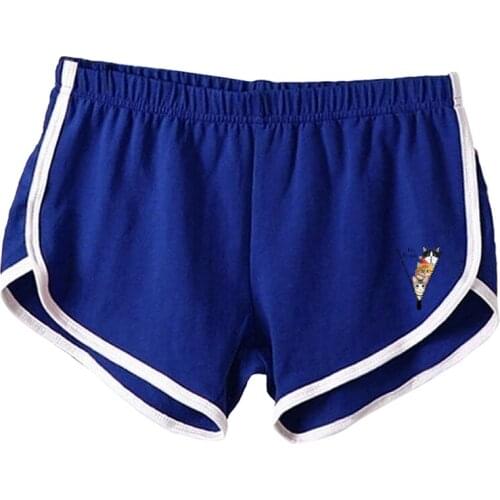 Summer shorts women шорты женский Pocket cat printing Yoga Leggings Tights Woman clothing Female Sport Fitness Gym Short