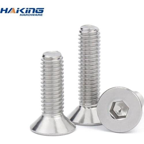 M2 M2.5 M3 M4 M5 M6 M8 304 A2 Stainless Steel Black grade 10.9 Hexagon Hex Socket Head Flat Countersunk Allen Bolt Screw