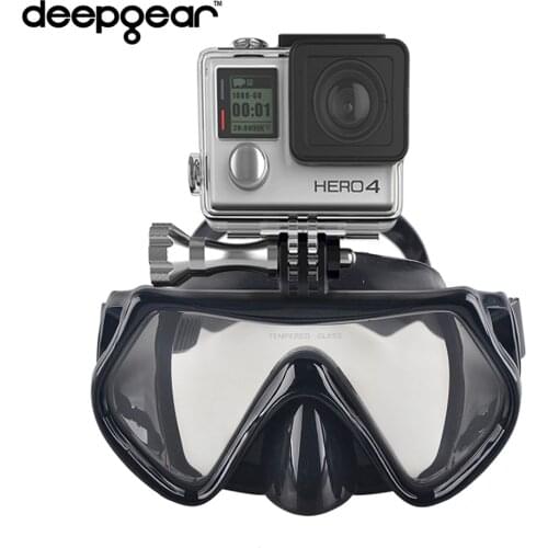 Deepgear Optical scuba diving mask One window camera snorkel mask Unremovable camera mount mask to Gopro Hero Action diving mask