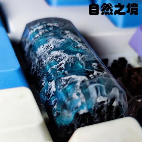 Manual Mechanical Keyboard Game Key Caps Accessories Personality 2.25u Enter Resin Keycaps for Natural Sight of Valley