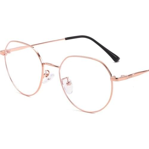Fashionable Metal Frame Student Glasses Blue Light Proof Eye Protect Eyeglasses