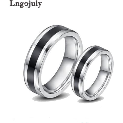 Fashion 6MM 8MM Couple Ring Tungsten Carbide Ring Wedding Ring Jewelry Engagement Wedding Tungsten Ring For Men Women Gifts