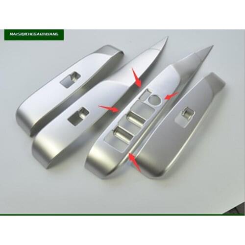 Door Armrest Panel Medium and Low Glass Switch Decoration ABS Plating Decorative Light Bar 2018 FOR Toyota Camry