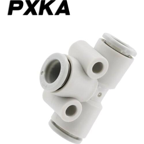 Free shipping PU tracheal quick connector reducer quick plug pneumatic fittings plastic T-tee SMC KQ2T06-00A