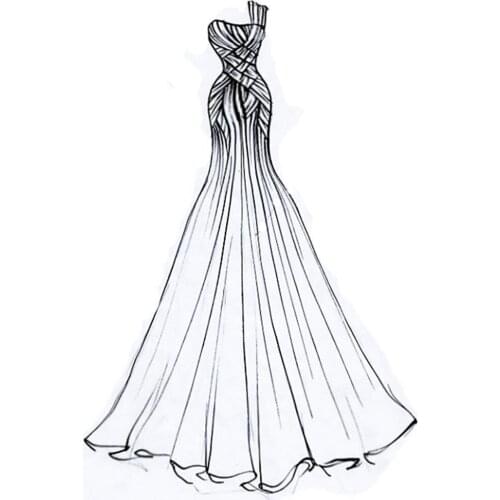 Cutting dies Beautiful hip wedding dress metal crafts paper die-cutting /DIY embossing, Easter and New Year