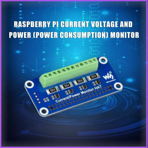 Raspberry Pi current voltage power monitor 4 channels built-in ADC I2C interface for Raspberry pi 3B/3B+/4B