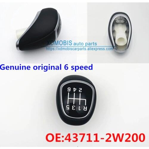M/T 6 Speed Genuine leather Gear Shift Knob for Hyundai Santa Fe Sports 2012-2015 Manual Leather Gear Shift Knob 437112W200