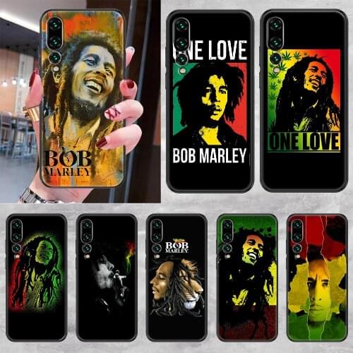 Singer Bob Marley Phone case For Huawei P Mate P10 P20 P30 P40 10 20 Smart Z Pro Lite 2019 black trend prime silicone bumper