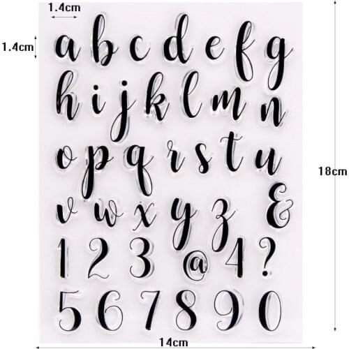 Silicone Clear Stamps CUTTING DIES For Scrapbooking STENCIL SMALL LETTERL DIY PAPER Album Cards MAKING Transparent RUBBER Stamp