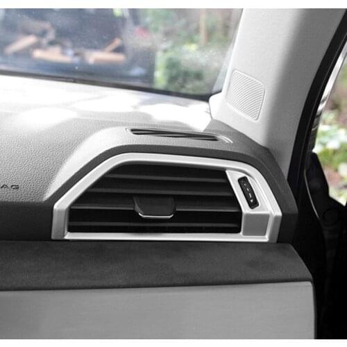 Car Styling For Audi Q3 2019 LHD Interior Dashboard Both Side Air Conditioner Outlet Frame Decoration Sticker Cover Trim