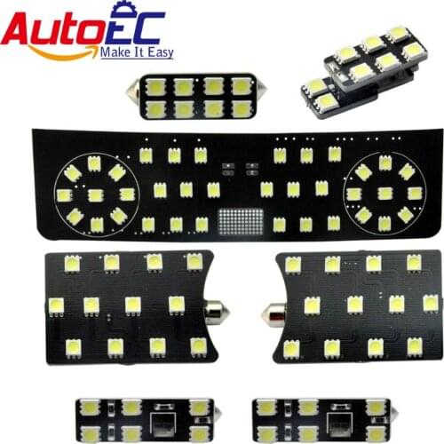 AutoEC 7pcs/set Interior panel lights For SAGITAR 2012 car truck led Dome&Map Reading Lights Lamp kit 12v #LDK10