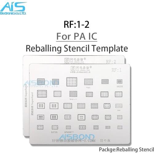 Amaoe RF 1 2 Reballing Stencil Template For Mobile Phone 77916 77643 77656 HI6D21 V7643 VC7916 77040 77032 PA Power Amplifier IC
