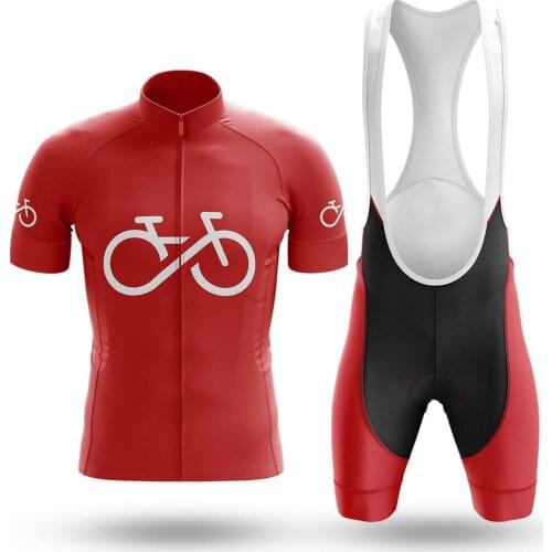 Bike Forever-red Cycling Jersey Set Sport Team Bike Men Clothing Quick Dry Summer Sleeve Cycling Road Ride Shirt Bib Short Gel