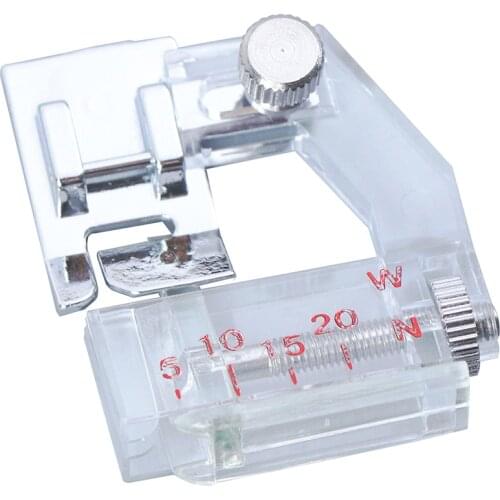 Snap-On Adjustable Bias Binder Presser Foot Feet For Sewing Machines Bias Binding Foot Useful Sewing Accessories 1pc 4 X 4 X1cm