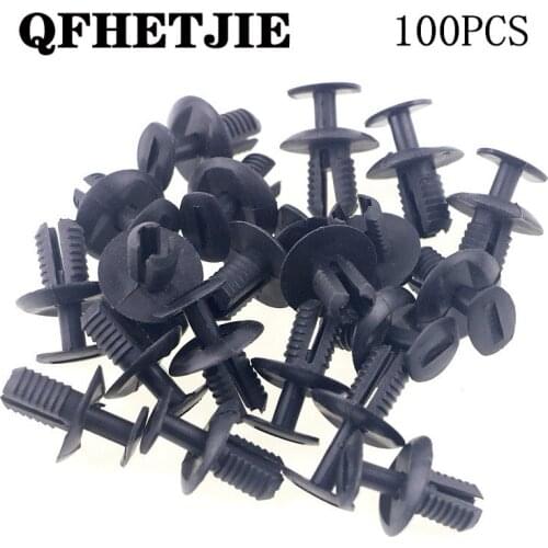 100pcs Car Fasteners Fender Card Buckle / Leaf Board Lined With Card Clips Leaf Plate Fixed Buckle Car Accessories For BMW Benz