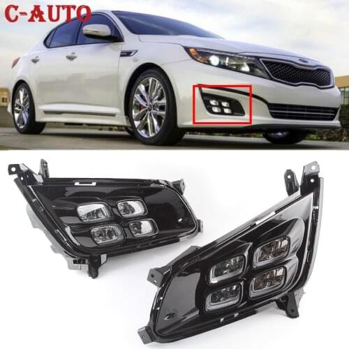 2pcs Left Right LED Daytime Running Light Waterproof ABS 12V DRL Fog Lamp Day Light For Kia Optima K5 2010-2014 Car Accessories