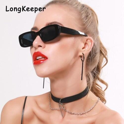 2020 High Quality 90s Sunglasses Luxury Brand Travel Small Rectangle Sunglasses unisex Vintage Oculos Lunette De Soleil Femme