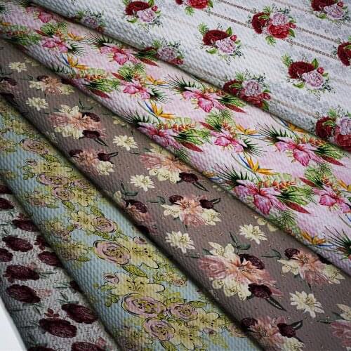 50*140cm Bullet Textured Liverpool Fabric Flower Printed DIY Tissue Kids Home Textile for Sewing Quilt Decoration Home