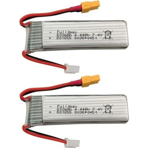 600mAh 7.4V Lipo Battery For XK K130 RC Six-way Brushless Aileron Helicopter Spare Parts Accessories Drone Battery 801855 4pcs