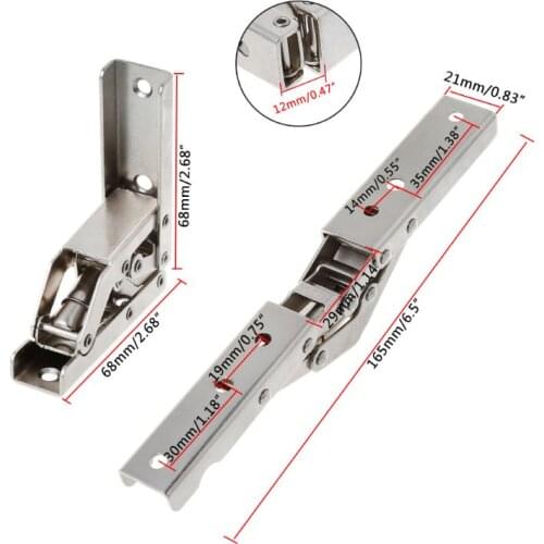 90 Degree Folding Door/Shelf Hinge Hidden Bracket Table Holder Furniture Parts K9FA