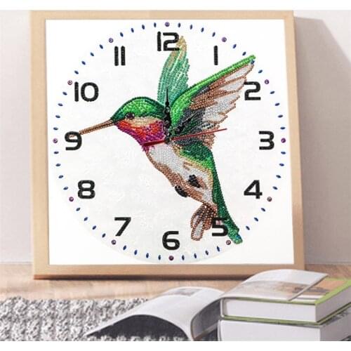 Bird 5D Special Shape Diamond Real Clock Diamond Painting
