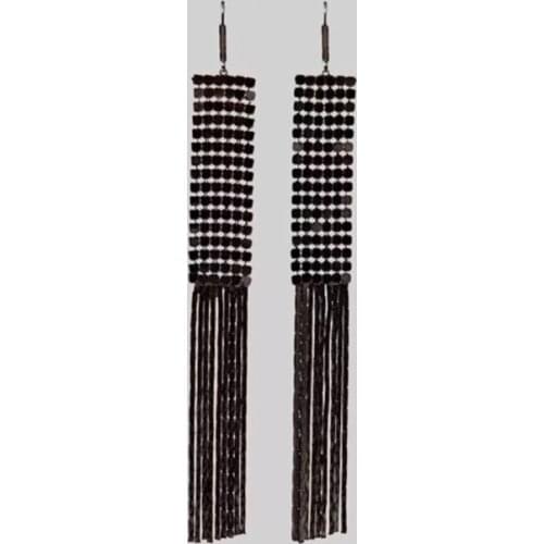 Amorita boutique new design tassels crystal drop earrings