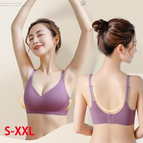 Latex Seamless Bra Plus Size Bras For Women 4XL 5XL Push up Brassiere Wire Free BH Lingere Beautiful Back Bralette Active Bra