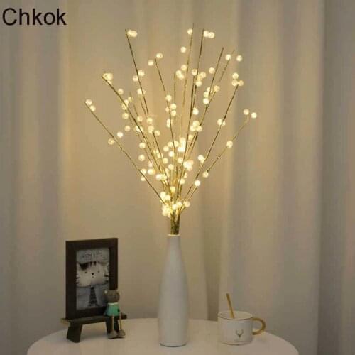 Chkok Easter Branch LED Lights Christmas Decoration Holiday Lights Decoration Vase Branch Lights Branch Lights Hanging Ornaments