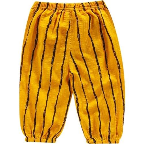 Children clothes boys girls pants spring autumn loose elastic trousers Baby solid leggings pajamas pants home service